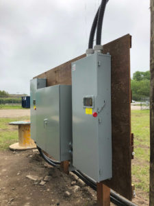 a newly installed outside electrical system